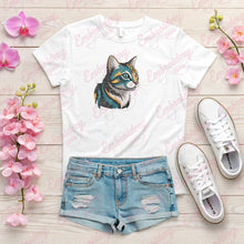 Cute Colorful Cat Machine Embroidery Design