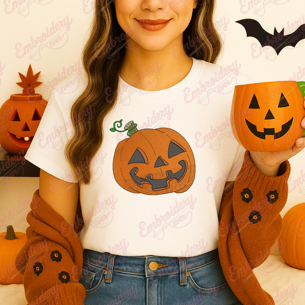 Halloween Pumpkin Machine Embroidery Design