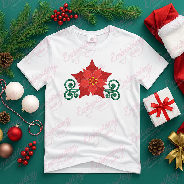 Christmas Holiday Bloom Embroidery Design
