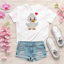 Cute Duck Feel In Love Embroidery Design