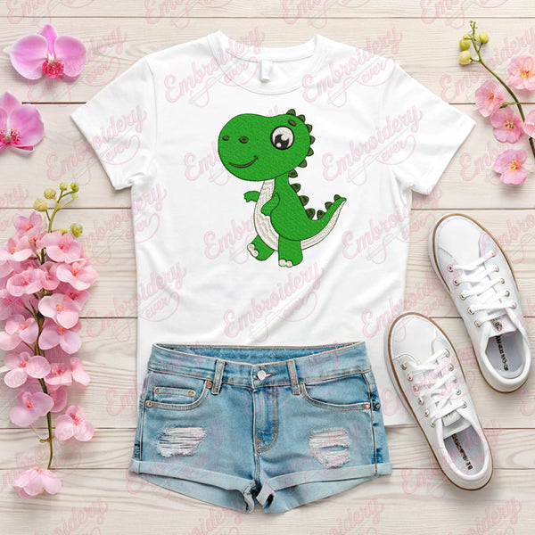 Funny Dinosaur Embroidery Design
