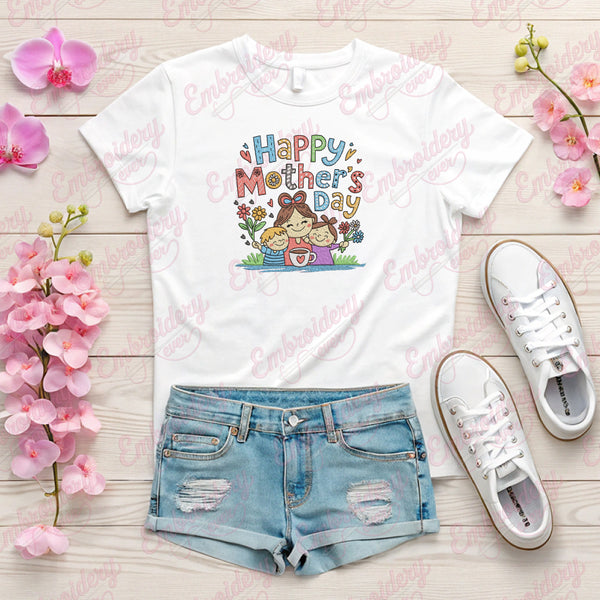 Happy Mother's Day Embroidery Design