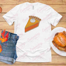 Slice of Pumpkin Pie Thanksgiving Embroidery Design