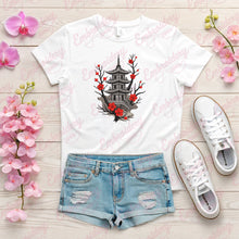 Japanese Pagoda Embroidery Design