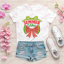 Summer Vibes Watermelon Bow Embroidery Design