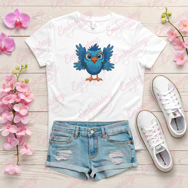 Blue Bird Embroidery Design