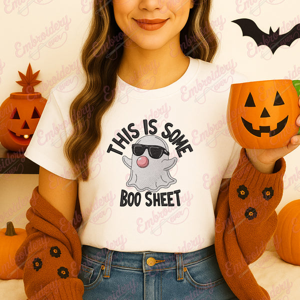 Halloween This Is Some Boo Sheet Embroidery Design