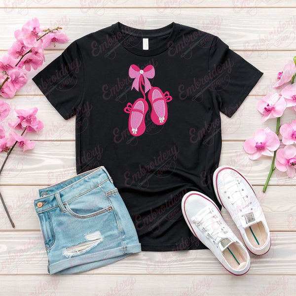 Ballet Shoes Embroidery Design