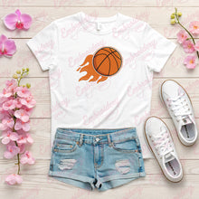 Basketball Flames Embroidery Design