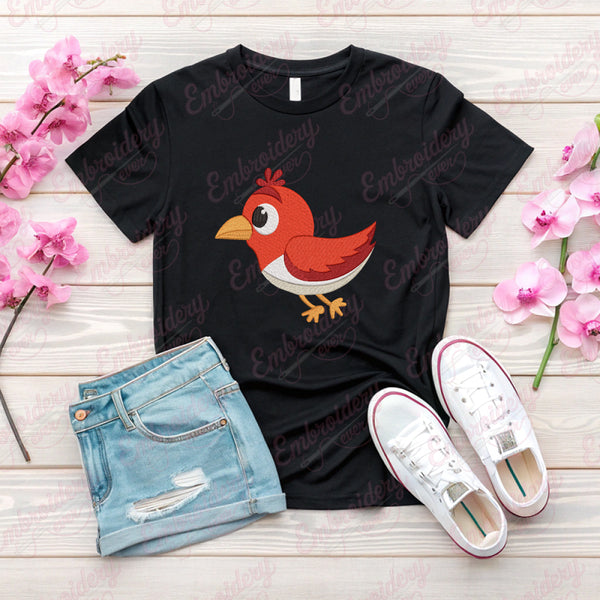 Cute Bird Machine Embroidery Design