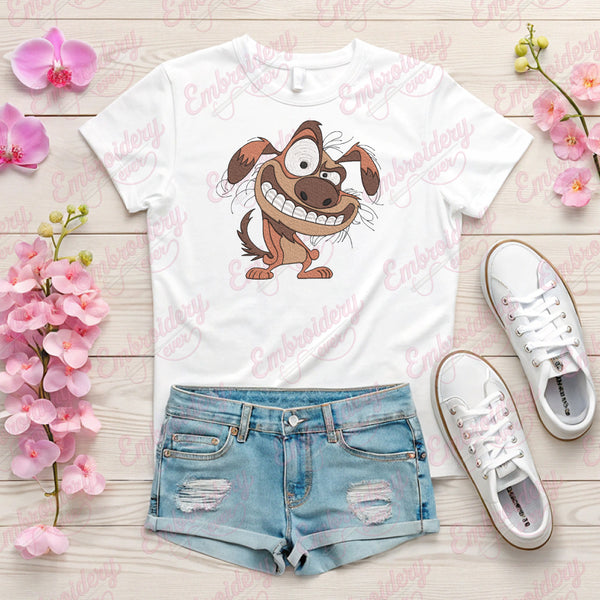 Stunning Crazy Dog Embroidery Design