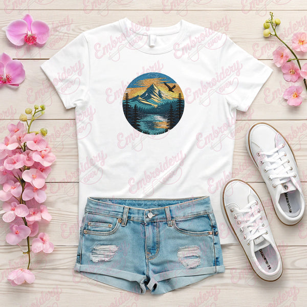 Reflections On The Lake Embroidery Design