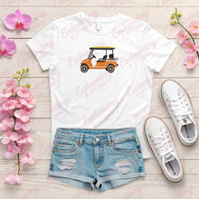 Yellow Golf Cart Embroidery Design