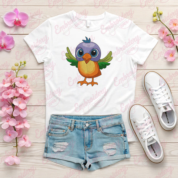 Cute Bird Embroidery Design