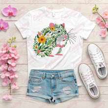 Colorful Botanical Hamster Embroidery Design