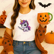 Angry Critters Halloween Unicorn With Blade Embroidery Design