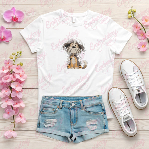 Funny Crazy Dog Machine Embroidery Designs