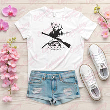 Deer and Fish Hunting Embroidery Design