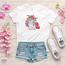 Floral Unicorn Embroidery Design