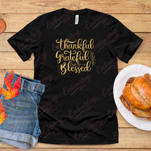 Thankful Grateful Blessed Thanksgiving Embroidery Design