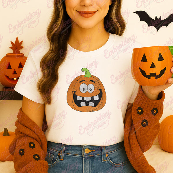 Pumpkin Halloween Embroidery Design