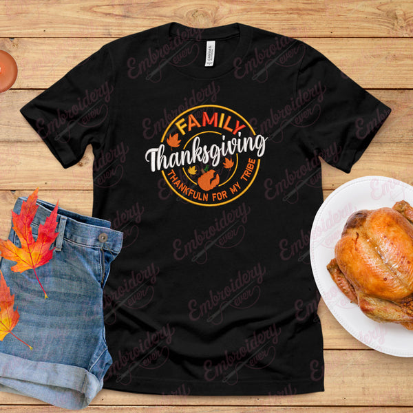 Blessed Thanksgiving Family Embroidery Design