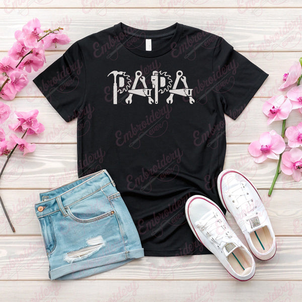 Papa Tools Embroidery Design