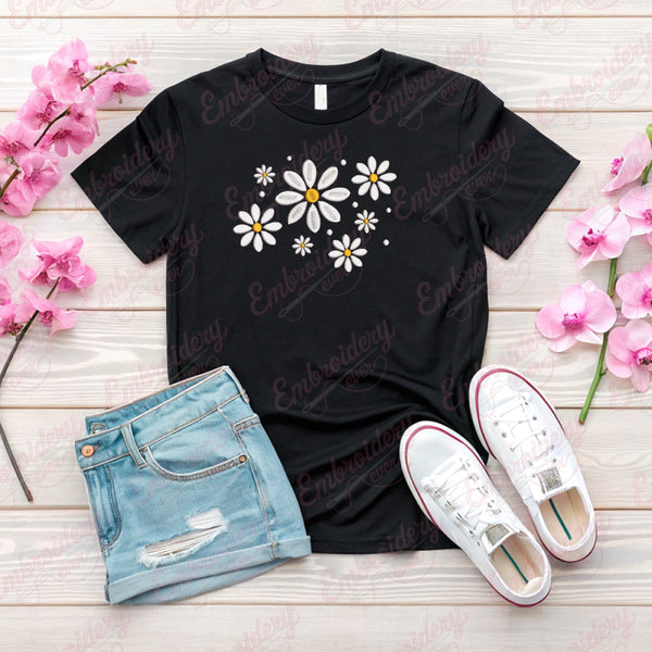 Daisies Embroidery Design