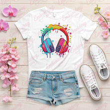 Colorful Headphones Embroidery Design