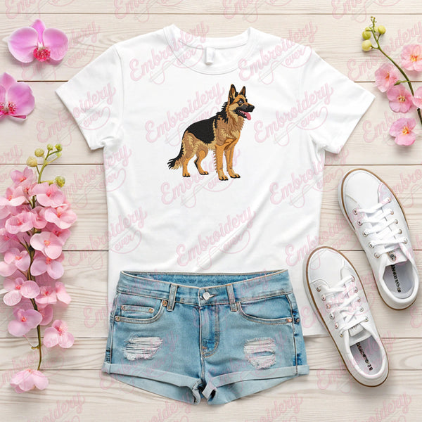 German Shepherd Dog Embroidery Design