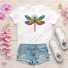Colorful Dragonfly Embroidery Design