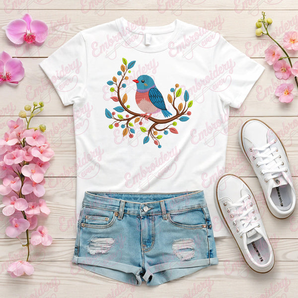 Spring Bird Embroidery design