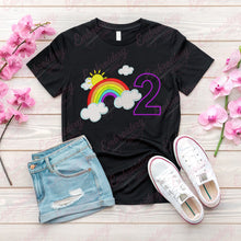 Rainbow Birthday Number 2 Embroidery Design