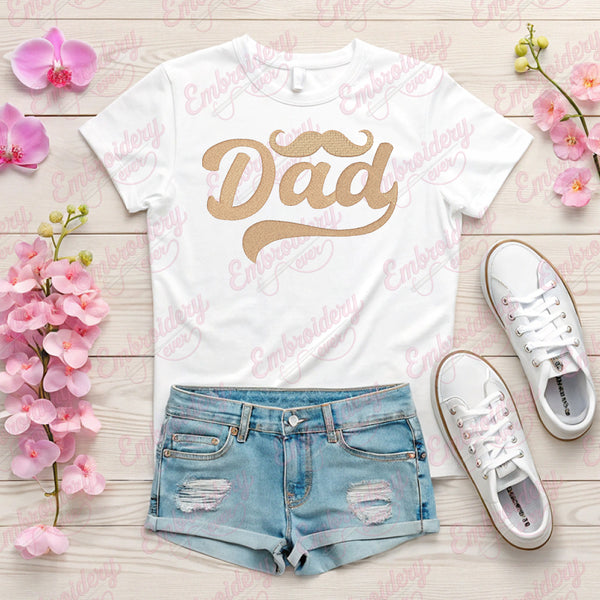 Dad Father's Day Love Embroidery Design