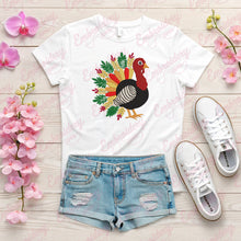 Floral Turkey Bird Embroidery Design