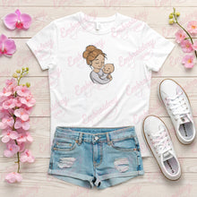 Mother and Baby Embroidery Design