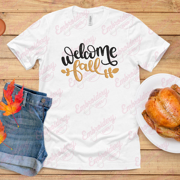 Welcome Fall Machine Embroidery Design