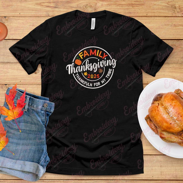 Family Thanksgiving Embroidery Design