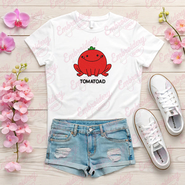 Tomatoad Funny Tomato Embroidery Design