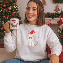 Cute Christmas Kitten Santa Hat Embroidery Design