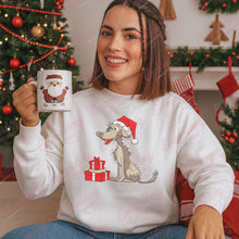 Christmas Dog With Gift Box Embroidery Design