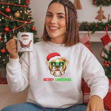 Festive Bulldog Fun Embroidery Design