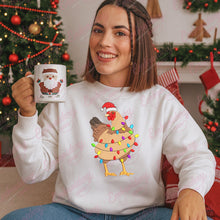 Christmas Chicken With Lights Embroidery Design