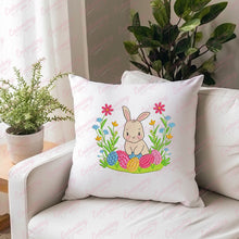 Bunny with Eggs Easter Embroidery Design