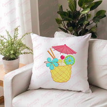 Pineapple Fruit Cocktail Summer Embroidery Design