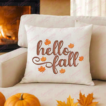 Autumn Leaves & Hello Fall Embroidery Design