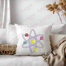 Pac Man Atom Embroidery Design