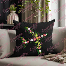 Floral Airplane Embroidery Design