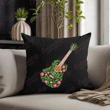 Floral Guitar Embroidery Design