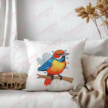 Tropical Bird Drawing Embroidery Design